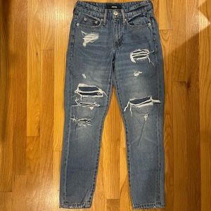 Aero Light Ripped Denim Boyfriend Jeans